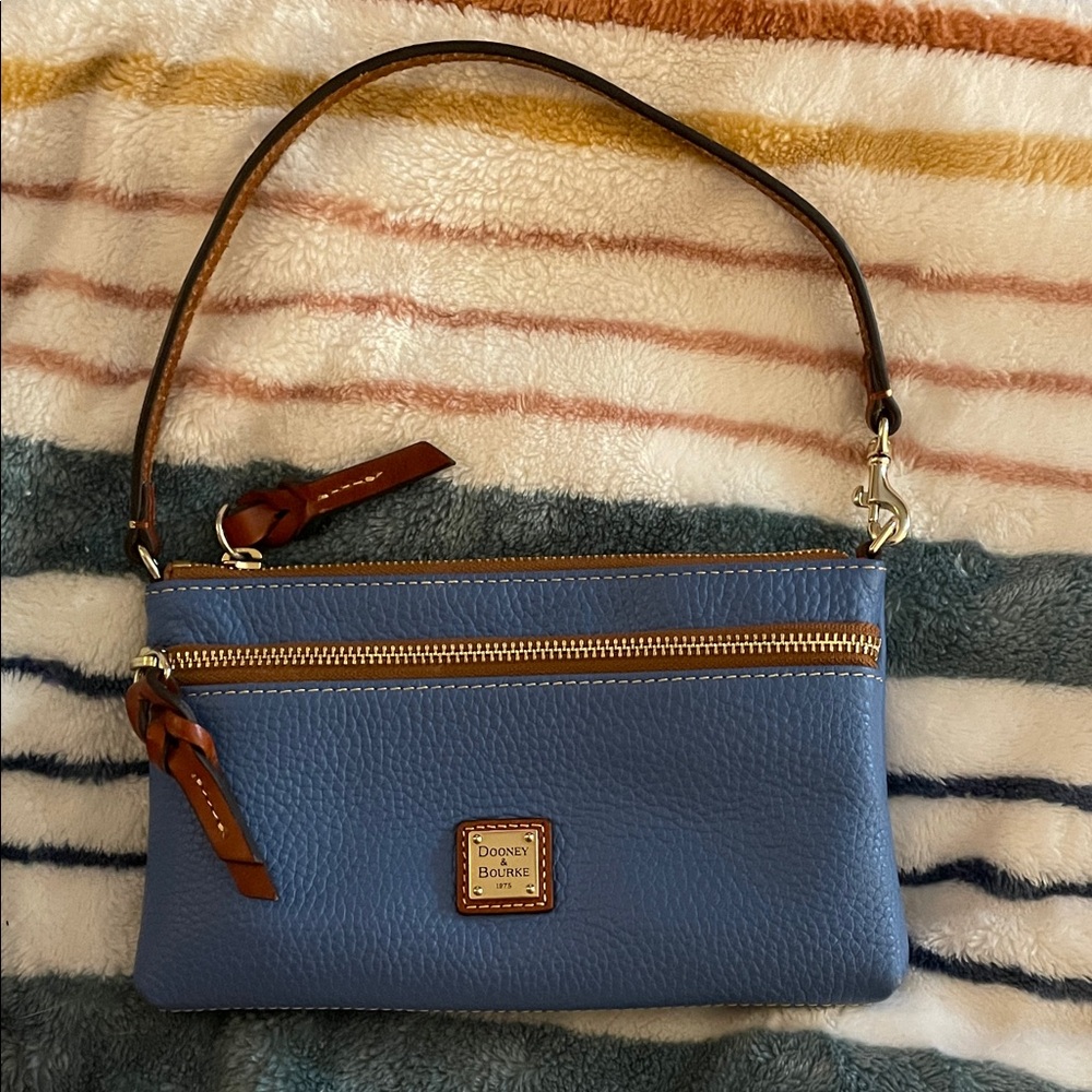 Dooney & Bourke Blue Leather Wristlet
